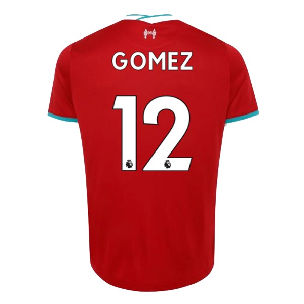 Camiseta Liverpool NO.12 Gomez 1ª 2020 2021 Rojo